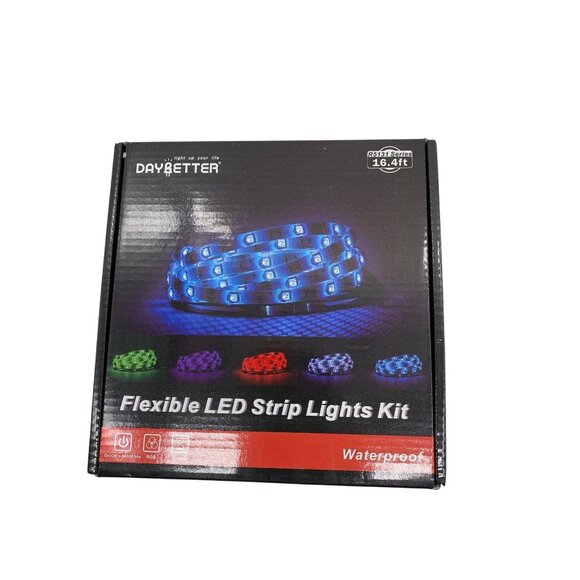 Led Strip Lights 16.4ft Flexible Waterproof Color Changing W/ Remote Control - Picture 1 of 6